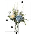 thumbnail image 3 of Taomika Artificial Flowers with Vase, Table Centerpiece, Rayon Roses for Family Room Wedding Party Decoration, 3 of 7