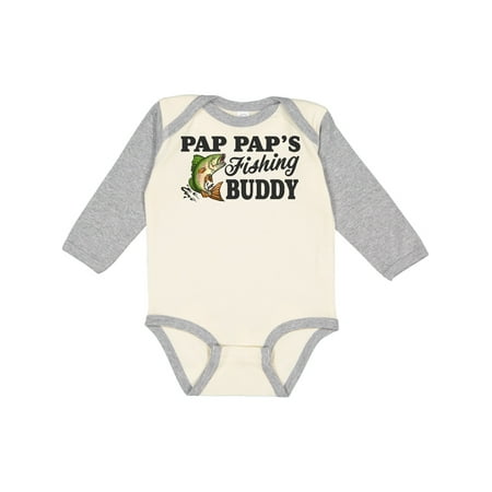 

Inktastic Pap Pap s Fishing Buddy Gift Baby Boy Long Sleeve Bodysuit