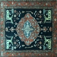 thumbnail image 1 of Ahgly Company Indoor Square Animal Light Blue Traditional Area Rugs, 4' Square, 1 of 4