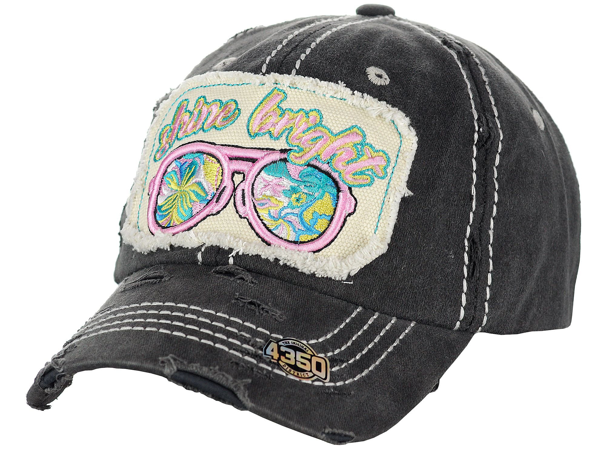 CC Embroidered Adjustable Ball Cap Hat "GOOD VIBES" OS Fits Most