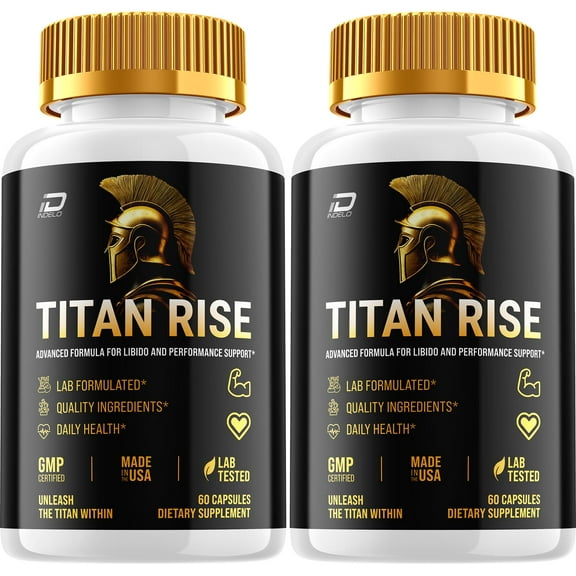 Titan Rise for Men Capsules – TitanRise Vitamin Complex Pills, Energy, 2 Pack, 120 Capsules