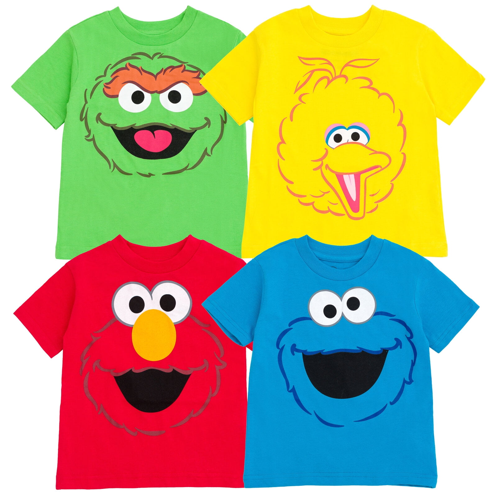 Sesame Street Baby Boy or Girl 4-Pack Short Sleeve T-Shirts Sesame Street Multi