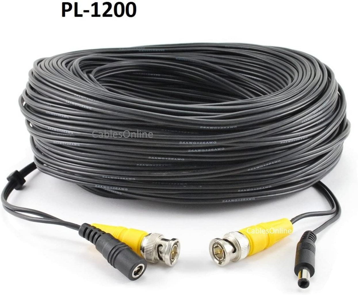 200ft CCTV BNC Security Camera Cable with DC Male/Female