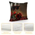 thumbnail image 4 of Orinice Roses Candle Graphic Decorative Throw Pillow Cover for Home Couch Living Room Bed Sofa Soft and Durable 1PC 20x20in, 4 of 5