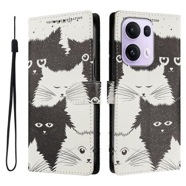FOXDOCK Funda Tipo Cartera para OPPO Reno 13 Pro 5G con Soporte y Correa – Diseño de Patrones Lindos