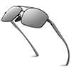 Gunmetal Frame Mirrored Silver Lens
