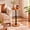 Brown&Adjustable-Round, variant on Yabanana C Shaped Side Table End Table, 360° Swivel and Adjustable Height Side Table Sofa Table for Couch(Walnut)