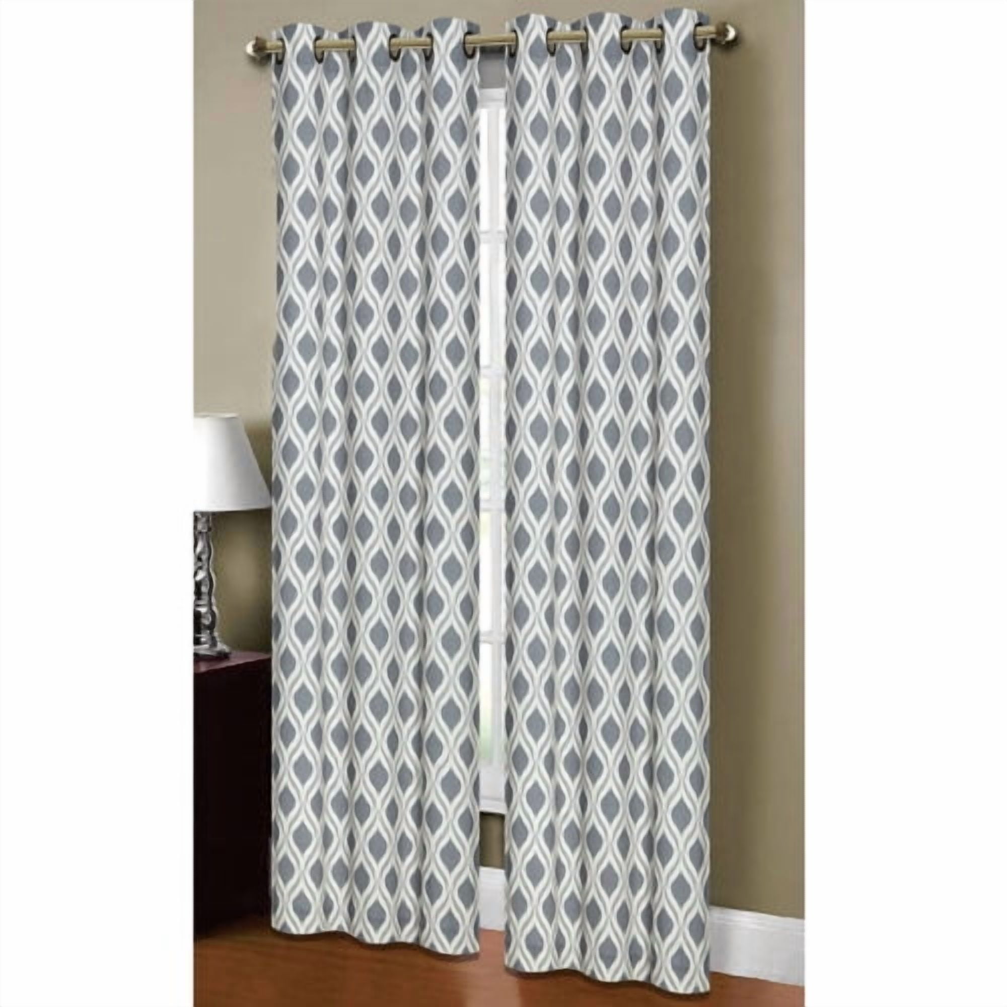 Malden Printed Cotton Blend 76 x 84 in. Grommet Curtain Panel Pair
