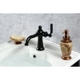 thumbnail image 4 of Kingston Brass KS3540KL Knight One-Handle Single-Hole Bathroom Faucet with Push Pop-Up Drain, Matte Black, 4 of 7