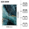 thumbnail image 2 of FORMRS 1-Subject Spiral Notebook 8" x 5" College Ruled 60 Refillable Sheet A5 Hard Cover, 2 Pack, Black Marble, 2 of 7