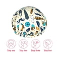thumbnail image 3 of Yiaed Fathers day Print Reusable Shower Cap & Bath Cap & Lined, Oversized Waterproof Shower Caps Designed for all Hair Lengths, 3 of 7