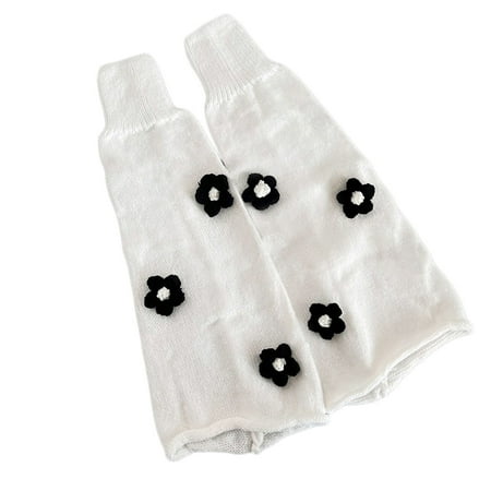 

FAIOIN 1 Pair Japanese Lolita Sweet Girl Leg Warmer Knitted Socks Foot Leg Cover Cosplay Women Autumn Winter Punk Y2k Socks