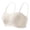 Beige Bras for Women, variant on SMihono Fashion Women's Daily Bra Heart Hollow Out Wireless Seamless Wavy Edge Fixed Pad Vest Bra with Adjustable Shoulder Strap Beige 8