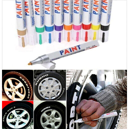 UPC: 0691034061886 | Tire Permanent Paint Marker Pen Car Tyre Rubber Universal Waterproof Oil Based