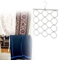 thumbnail image 1 of Hanger de la colgilla Bufand Armario Accesorios Armario Accesorios Espacio Correa de ahorro de espacio 16 Anillos Cuelga de corbata para el dormitorio Gris, 1 of 8