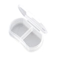 thumbnail image 1 of Miangastore Boîte à Pilules Mini à 2 Compartiments, Étui de Rangement Portable en Plastique pour Pilules et Médicaments, Contenant (Blanc), 1 of 8