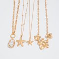 thumbnail image 5 of NICKSUN Boho Ocean Layered Necklace Set, Starfish Seashell Conch Imitation Pearl Multi-Strand Y Drop Choker, Gold Flat Snake Chain Beach Neck Jewelry for Women, 5 of 9