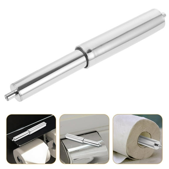 LEORX 4Pcs Adjustable Stainless Steel Toilet Paper Roller Rod Spring Loaded for Bathroom and Office