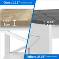 thumbnail image 4 of Uforic Farmhouse Coffee Table Square Wood Center Table with Storage for Living Room, Gray Wash, 4 of 8