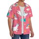 thumbnail image 2 of Balery Yoga Unicorn Camisa Casual de Manga Corta con Botones para Hombre, Texturizada, Estilo Cubano, para Playa, Verano-XX-Large, 2 of 5