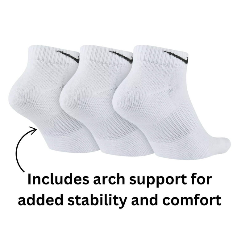 Nike 3-Pack Dri-fit Cushion Low Cut Socks, Size XL 13-15, Cotton