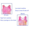 thumbnail image 4 of Girls Gymnastics Leotards Sparkly Pink Sleeveless Size 7-8 Years Old One-Piece Bodysuit, 4 of 7