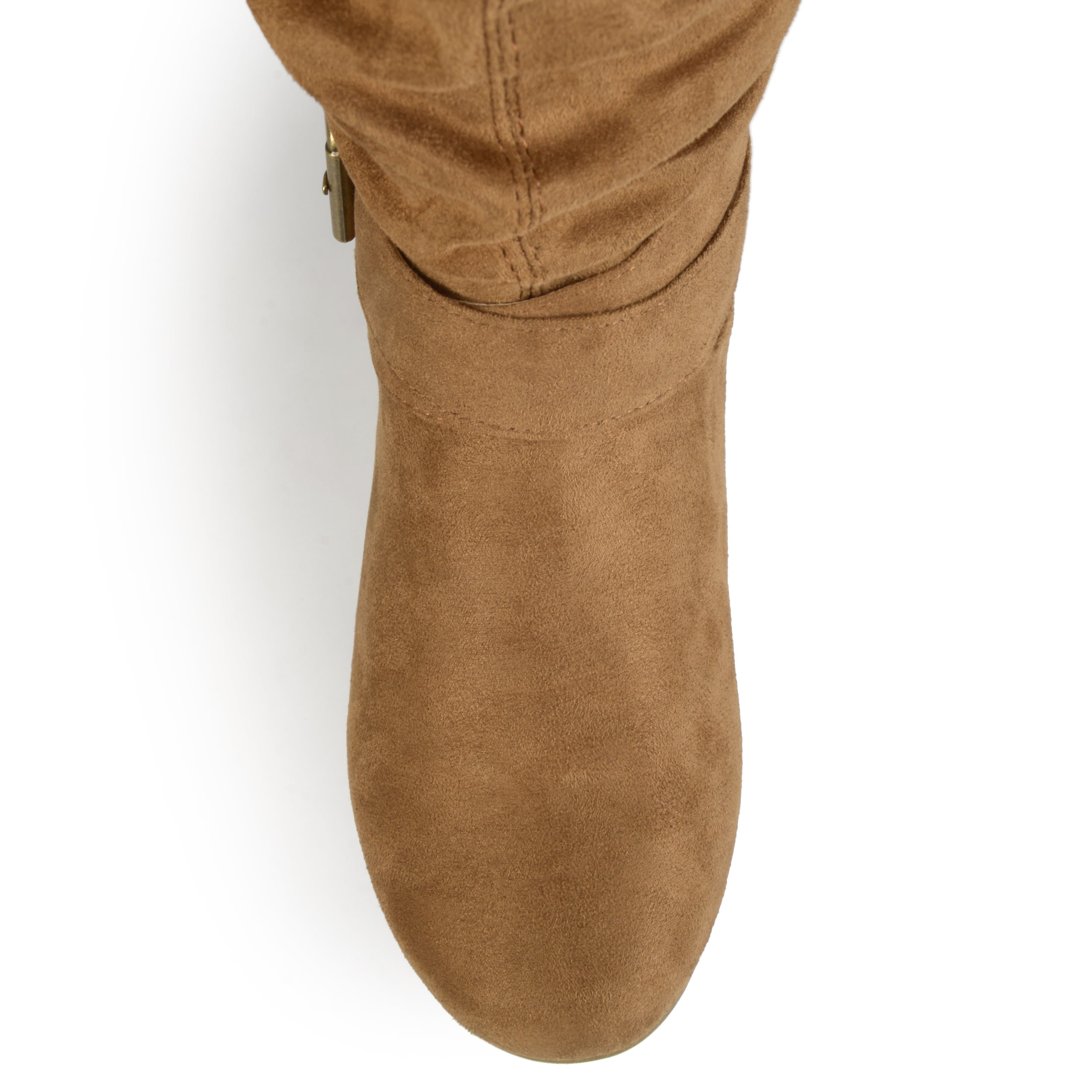 Journee Womens Shelley-6 Wide Calf Round Toe Mid Calf Boots