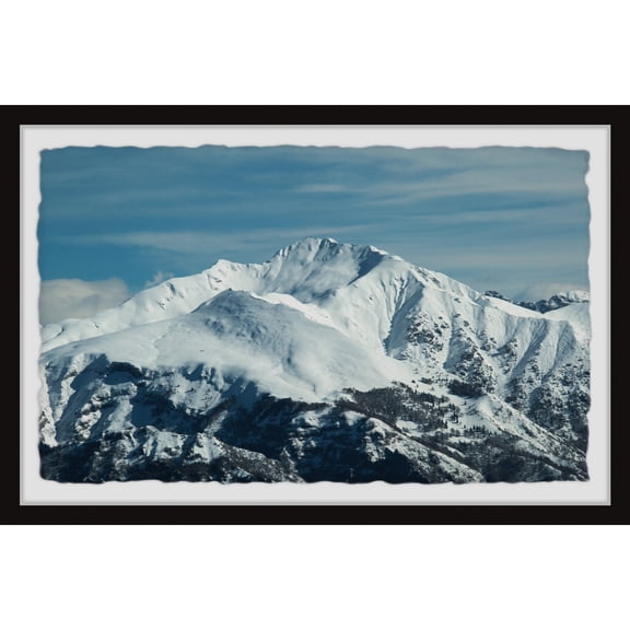 Mountain Wall Art Canvas Print Framed, Winter Landscape Painting, Home Decor, Living Room Wall Hanging, Scenic Art