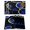 Blue, variant on Black Red Placemats Set of 6, White Circle Geometric Abstract Texture Placemats for Dining Table, Place Mats for Kitchen Tabletop, Waterproof Wipeable Dining Table Mats Set