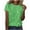Green, variant on Staron Spring Tops for Women Casual Short Sleeve Crew Neck Shiny Print Blouse Fashion Party Vacation Relaxed Basic Tee, Yellow XL