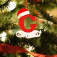 thumbnail image 5 of Fsqjgq Christmas Tree Decoration Pendant Personalized 26 Letter Christmas Ornaments Acrylic Red Hat Letters Funny Hanging Pendant Home Decor, 5 of 5