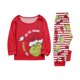thumbnail image 4 of Moonsky Family Matching Sets Pajamas, Loungewear Outfits,Christmas Tree Print Family Matching Red Long Sleeve Tops and Red White Prints Striped Pants Set (Red White) 110, 4 of 5