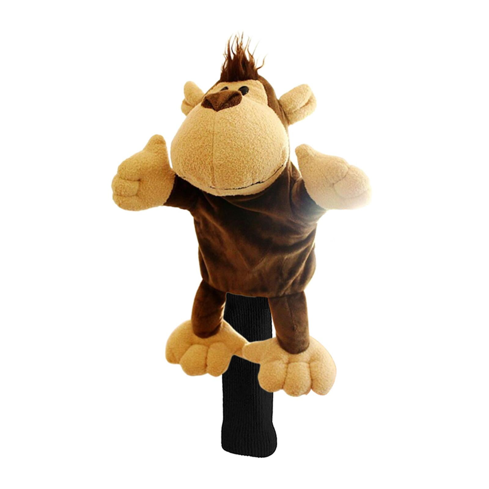 2Pcs Novelty Golf Club Headcover Cartoon Plush Animal Wood Driver Head Cover