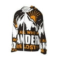 thumbnail image 2 of Gaeub Not All Who Wander Are Lost4 Men's and Women's UPF 50+ Long-Sleeved Sun Protection Clothing, Fishing Shirt Long Sleeve Zip - XX-Large, 2 of 9