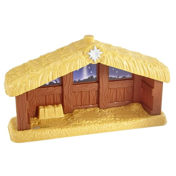 Replacement Part for Fisher-Price Little People Nativity Set ? DPX53 ~ Replacement Tan Stable / Barn