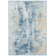 thumbnail image 2 of SAFAVIEH Sequoia Utica Abstract Polyester Machine Washable Area Rug, Ivory Blue/Gold, 6'7" x 9', 2 of 13
