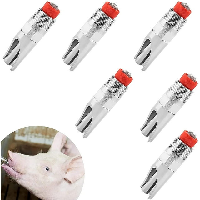 Bebedero para cerdos de acero inoxidable Bebederos automáticos para cerdos Alimentador de agua tipo pico de pato de acero inoxidable de 6 piezas con filtro para cerdos Alimentación automática de agua Sailing Electrónica