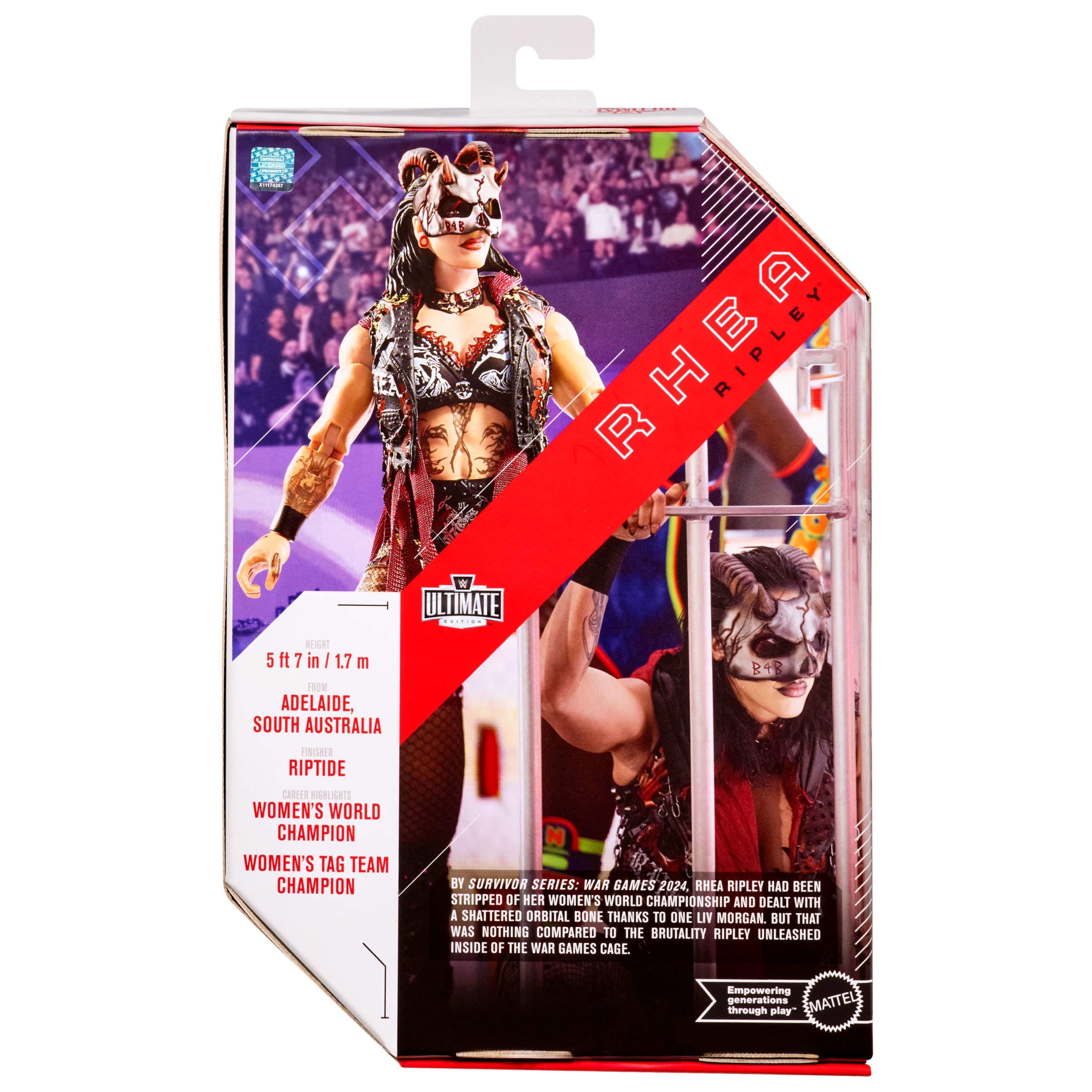 WWE Ultimate Edition Rhea Ripley Action Figure & Accessories Set, 6-inch Collectible