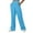 Blue, variant on Women's High Waist Loose Fit Sports Pants with Pockets Comfortable Elastic Waistband Jogging Trousers Casual Style Lounge Wear Blue L