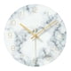 thumbnail image 2 of Reloj de pared grande moderno decorativo de vidrio jaspeado meriglare, silencioso y sin tictac Azul blanco, 2 of 9