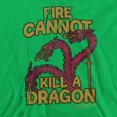 thumbnail image 2 of Game of Thrones Dragons With Fire Unisex Adult Pull-Over Hoodie,Kelly Green, Large, 2 of 5