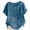 Blue, variant on Women's Short Sleeve T-Shirt, Crew Neck Casual Loose Fit Blouse, Cotton Linen Blend Printed Summer Top for Daily Wear