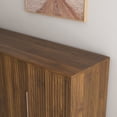 thumbnail image 6 of Hassch 55" Sideboard Buffet Cabinet, Modern 4-Door Storage Cabinet with Adjustable Shelves, Coffee Bar Cabinet for Dining Room, Living Room, Entryway, Brown, 6 of 8
