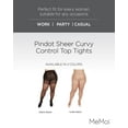 thumbnail image 2 of MeMoi Women's Pindot Sheer Curvy Control Top Tights - Womens - Female, 7X, Black-Black, 2 of 10