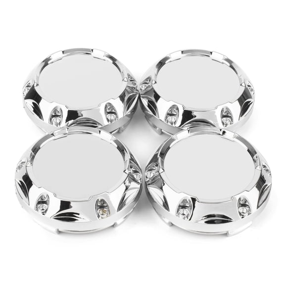 Set of 4 64mm(2.52in)/57mm(2.2in) Wheel Center Caps Silver Base for #C-243 Mk5 Wheel Rims