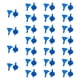 thumbnail image 5 of Juego de 50 embudos pequeños resistentes para rellenar aceites esenciales y productos de limpieza. azul, 5 of 9