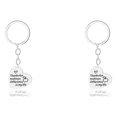 thumbnail image 1 of mmirethe Creative Teacher Keychain Heart-shape Key Chain Stainless Steel Chic Design Charms Pendants for Practical Gifts D1270-1 2Set, 1 of 6