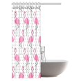 thumbnail image 2 of Tropical Pink Flamingo On Polka Dots Shower Curtain Animals Funny Flamingo Print Design Bathroom Shower Curtain 120x180 Cm, 2 of 3