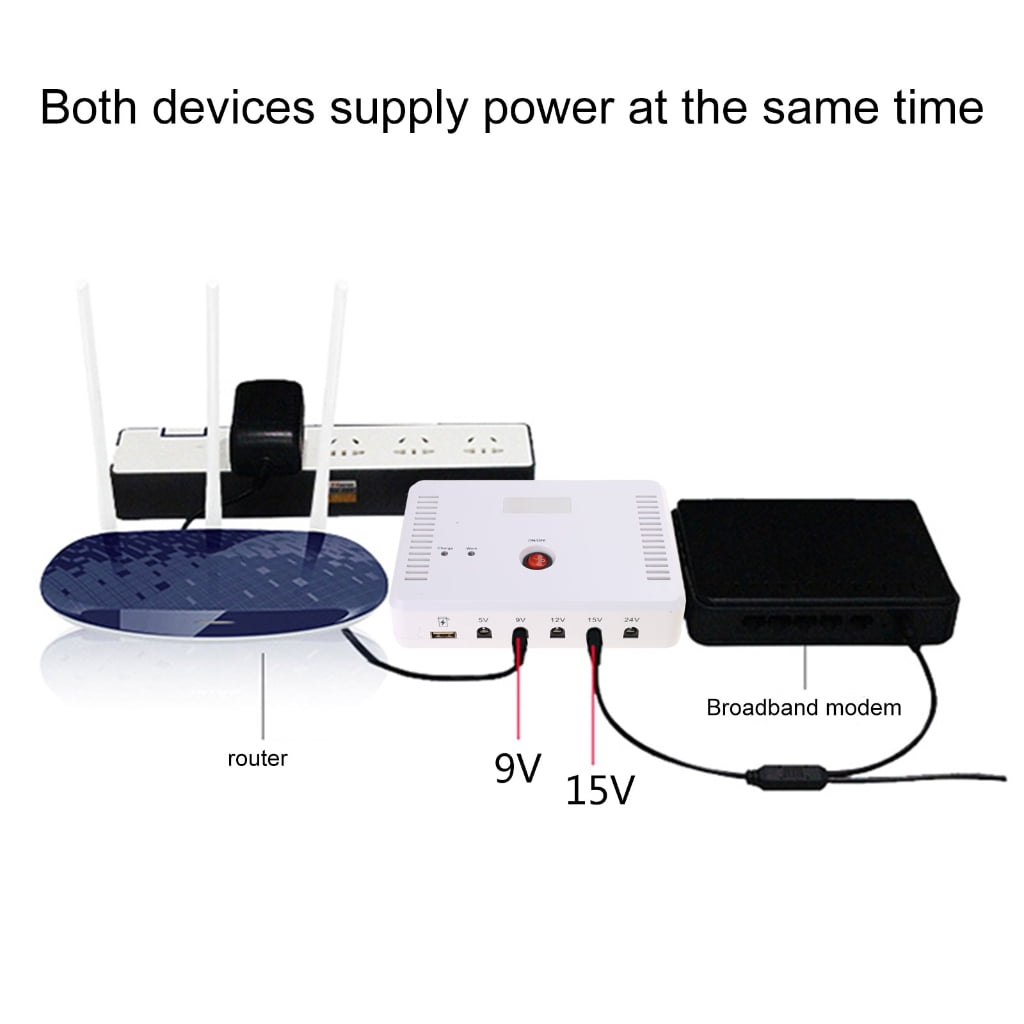 High Capacity 13200mAh Battery Backup Uninterruptible Power Supply 5V 9V 12V 15V 24V for Electronic Gadgets