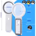 thumbnail image 2 of Standing Magnifying Glass, 30X 10X Magnification with Bright LED Lights, Foldable for Easy Storage, Ideal for Seniors Reading, Coin, Jewelry Inspection, 2 of 5